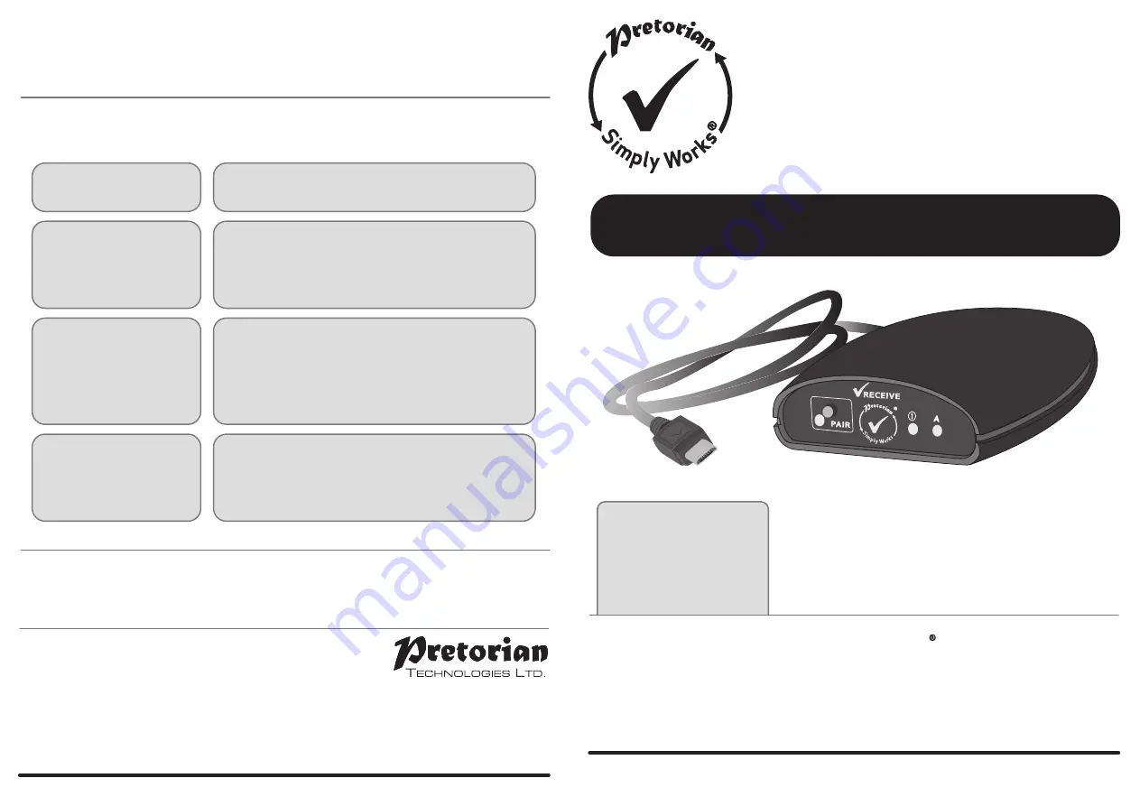 Pretorian SimplyWorks RECEIVE MICRO Скачать руководство пользователя страница 1