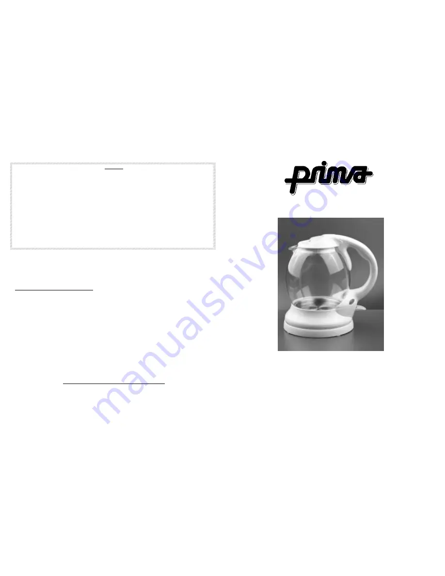 Prima PGK200 User Manual Download Page 3