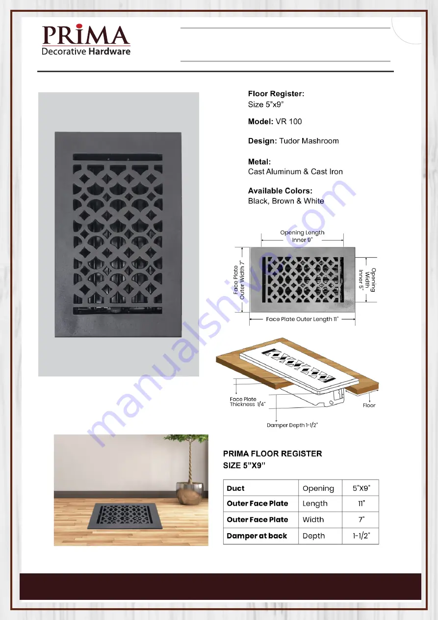 Prima VR-100 Manual Download Page 13