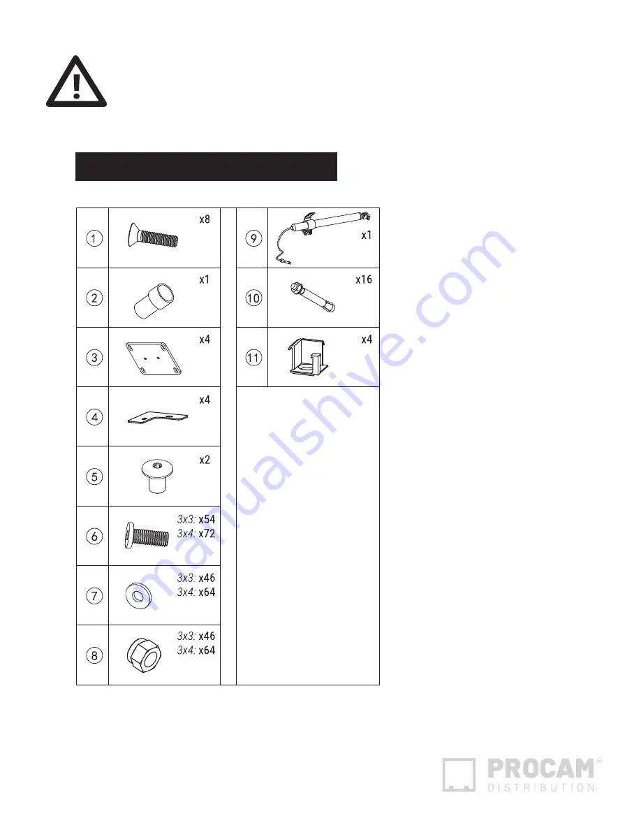 PROCAM DISTRIBUTION Villa Pergola User Instructions Download Page 4