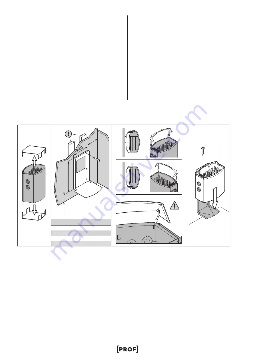 PROF HPR 45 Instructions For Installation And Use Manual Download Page 13