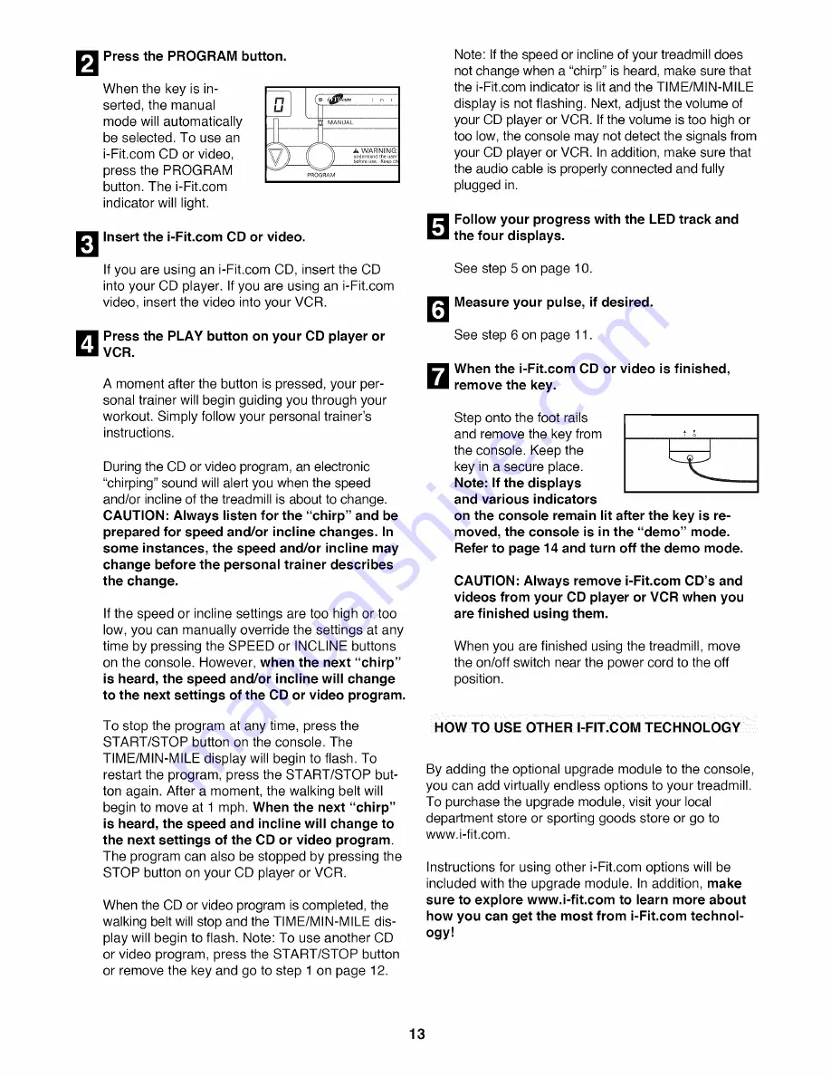 ProForm 590 QS 831.299241 User Manual Download Page 13