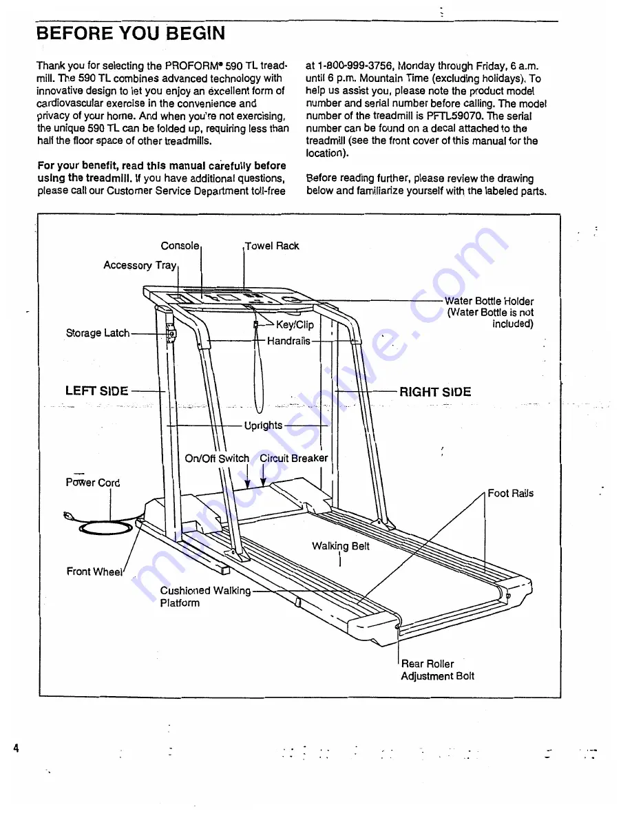 ProForm 590tl Скачать руководство пользователя страница 4