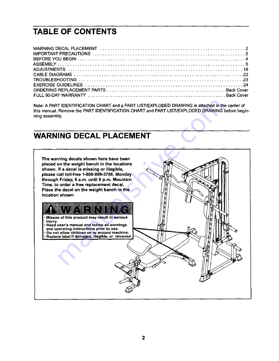 ProForm 831.153320 User Manual Download Page 2