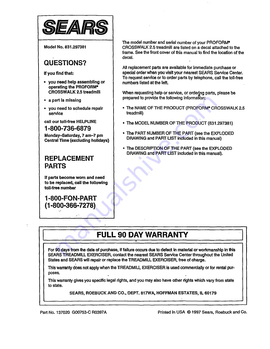 ProForm 831.297381 User Manual Download Page 20