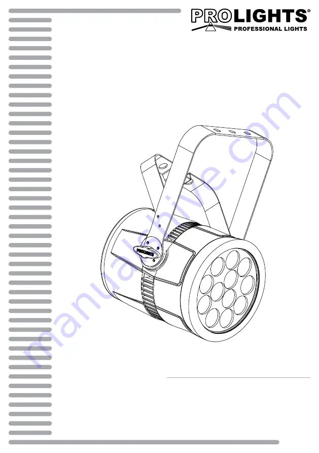 ProLights VERSAPAR PARLED ZOOM Скачать руководство пользователя страница 1