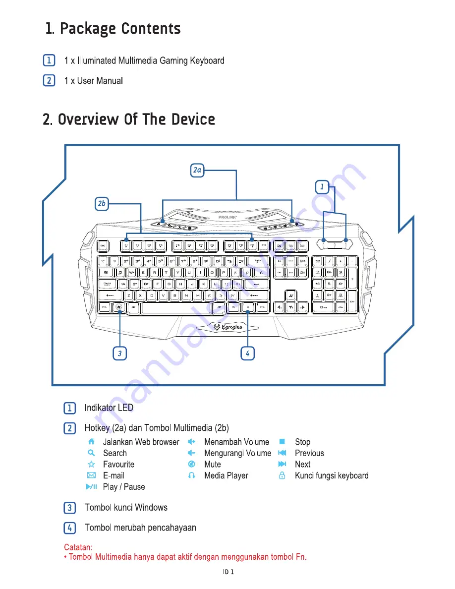 PROLiNK PKGM-9301 Egregius User Manual Download Page 7