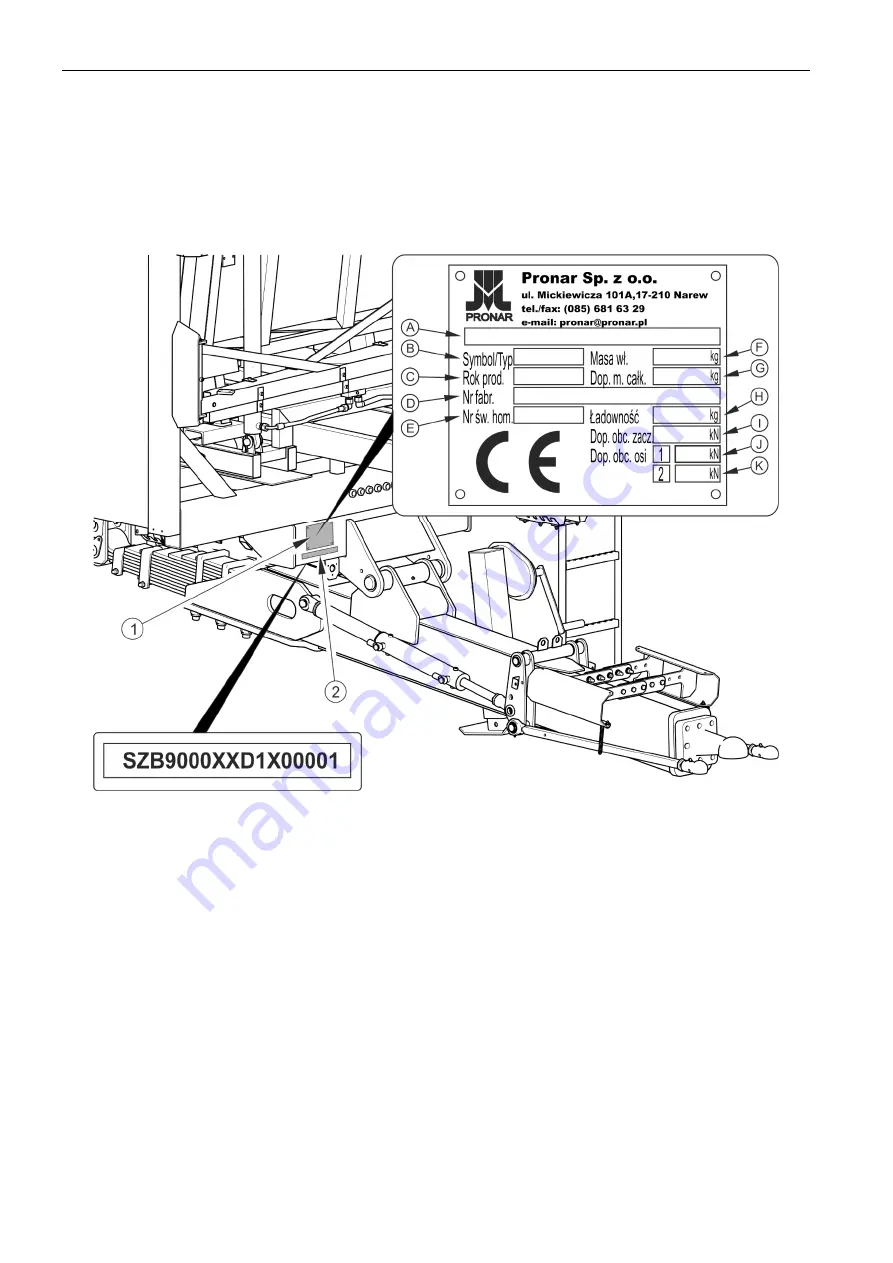 PRONAR T900 Operator'S Manual Download Page 12