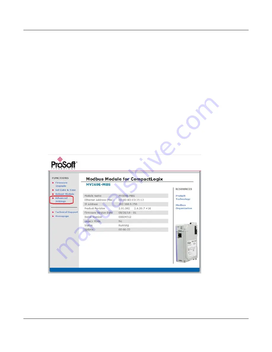 ProSoft Technology CompactLogix MVI69E-MBS User Manual Download Page 76