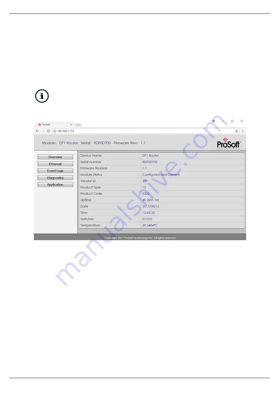 ProSoft Technology PLX51-DF1-ENI User Manual Download Page 74