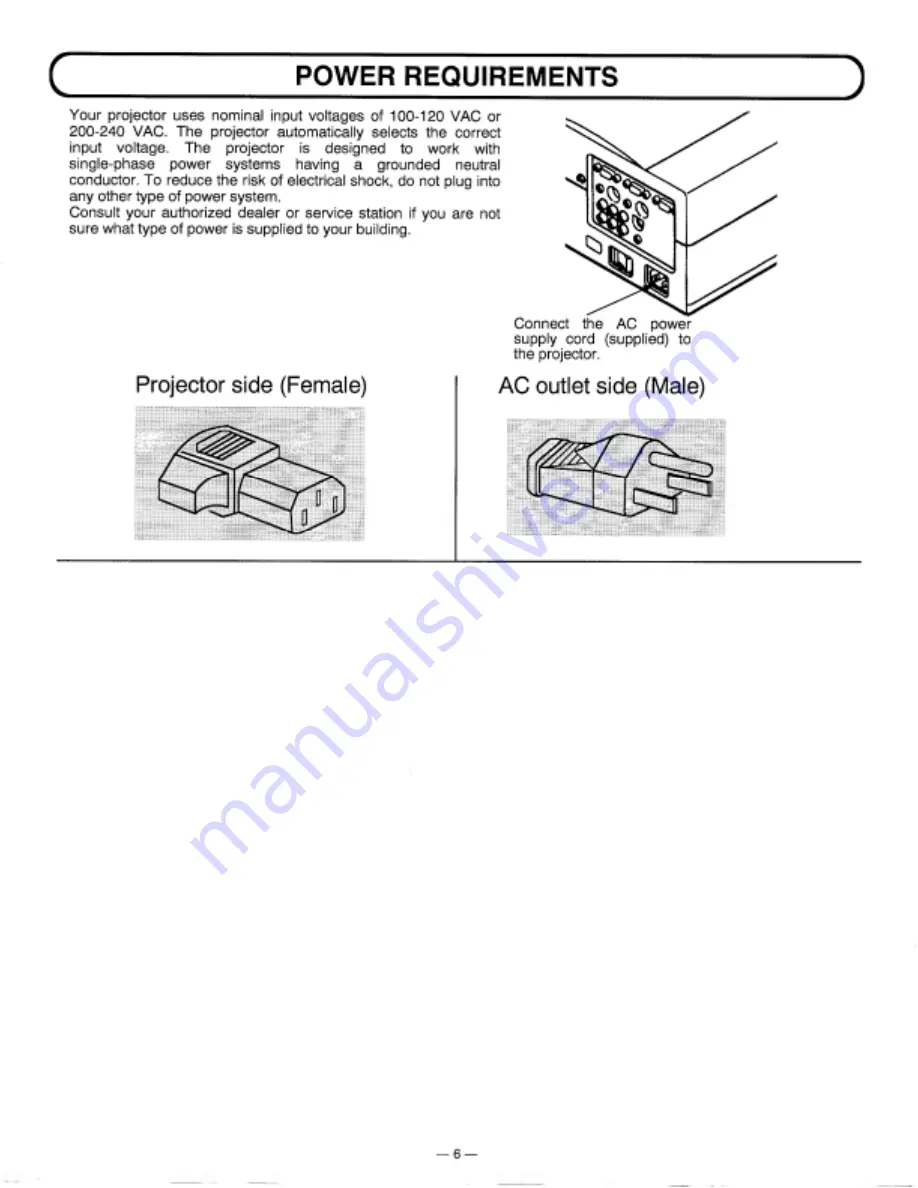 Proxima Desktop Projector 9200 Скачать руководство пользователя страница 6