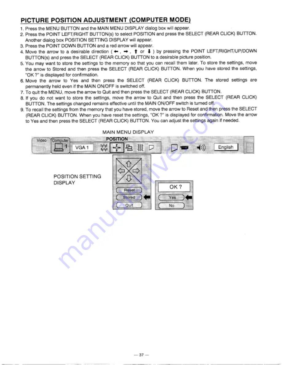 Proxima Desktop Projector 9200 User Manual Download Page 37