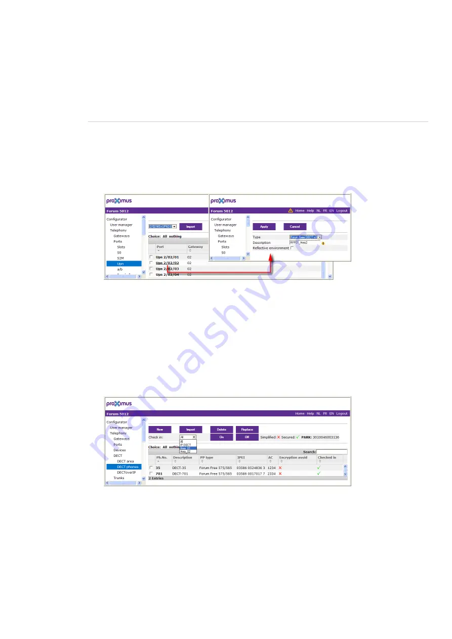 Proximus Forum 500 Series Скачать руководство пользователя страница 228