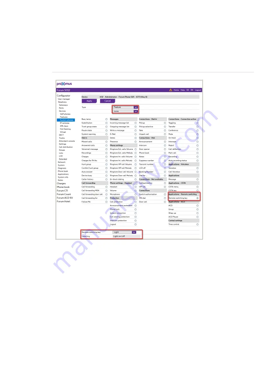 Proximus Forum 500 Series Mounting And Commissioning Manual Download Page 316