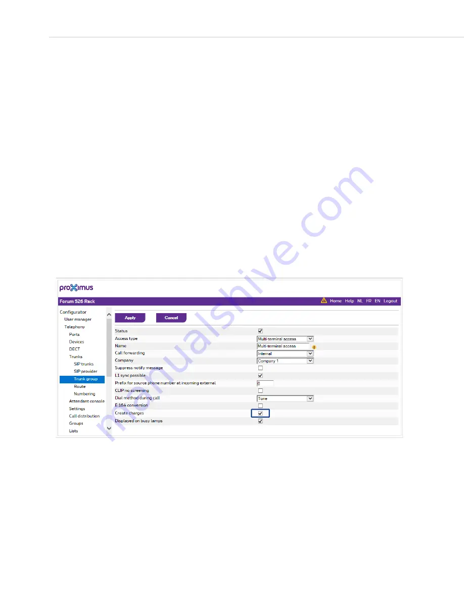 Proximus Forum 5004 User Manual Download Page 26