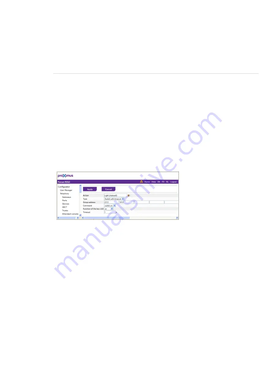 Proximus forum 523 Mounting And Commissioning Manual Download Page 190