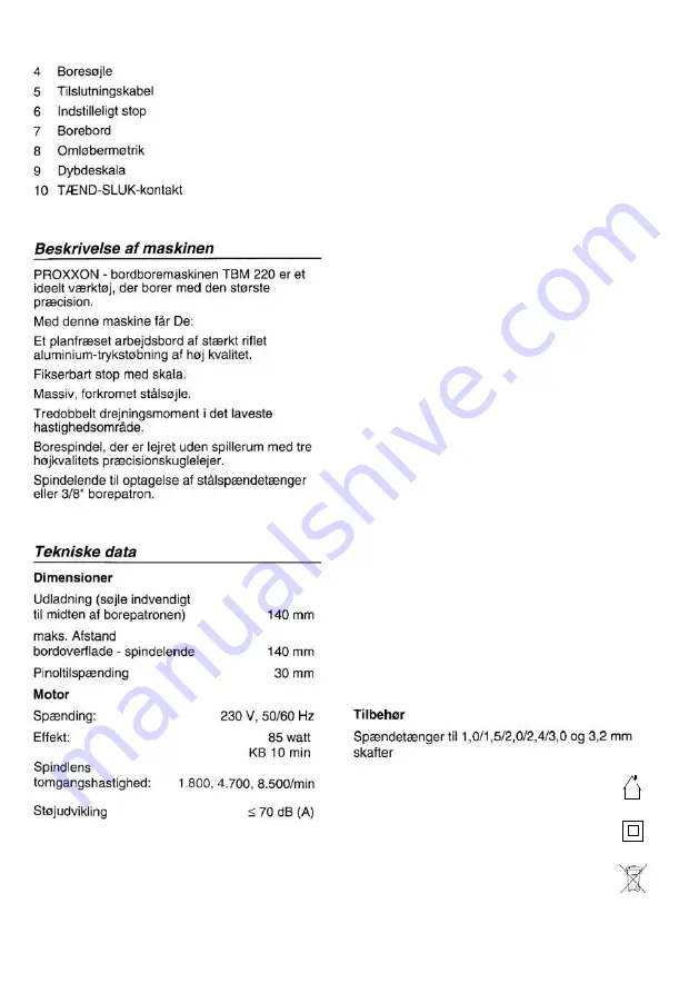 Proxxon TBM 220 Manual Download Page 37