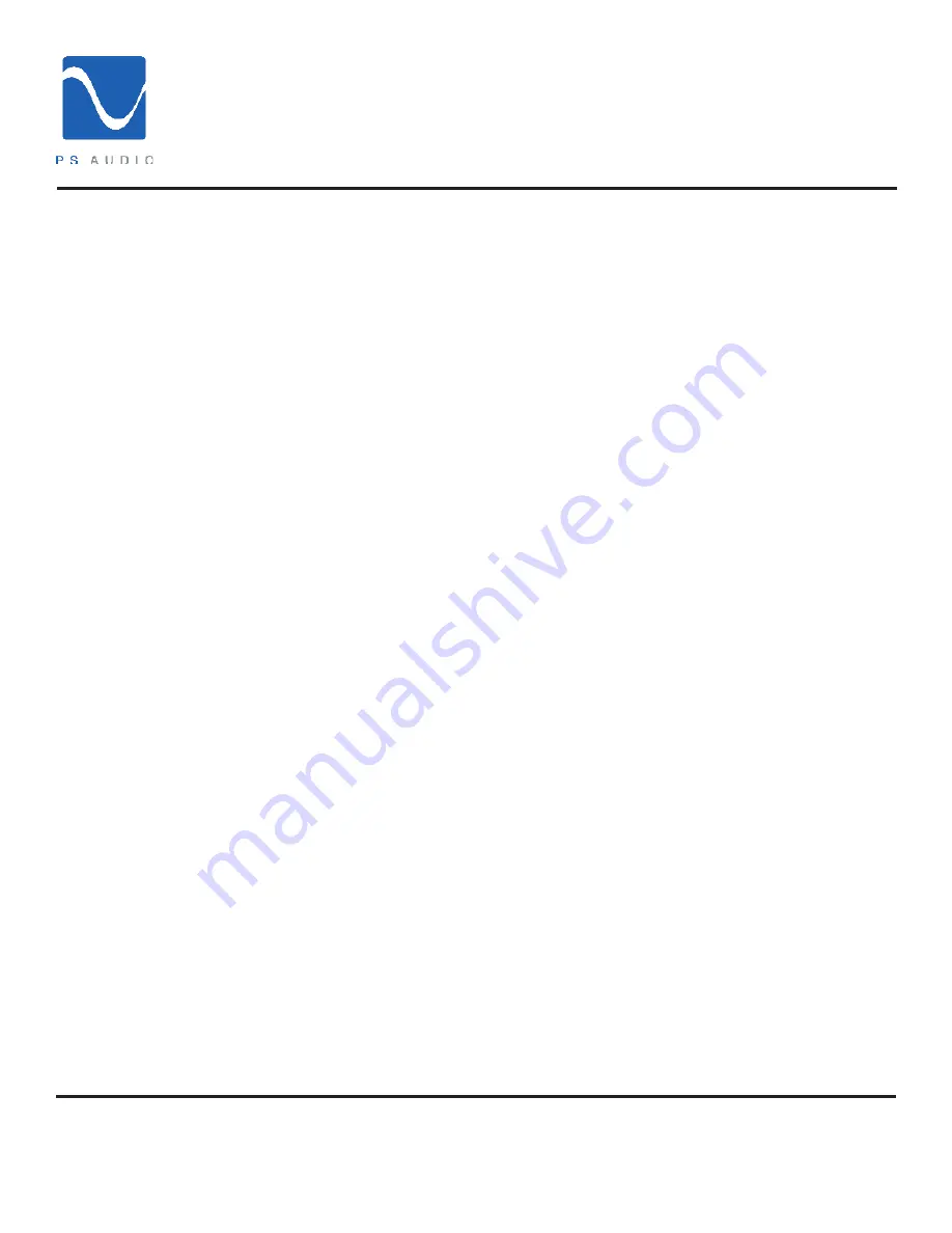 PS Audio UPC-200 Owner'S Reference Manual Download Page 4