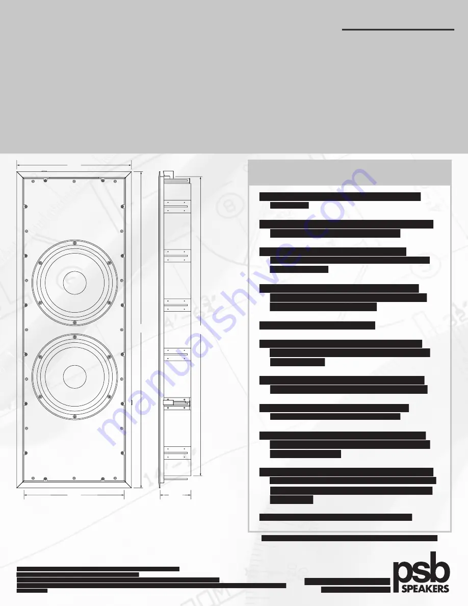 PSB CustomSound CWS10 Скачать руководство пользователя страница 2