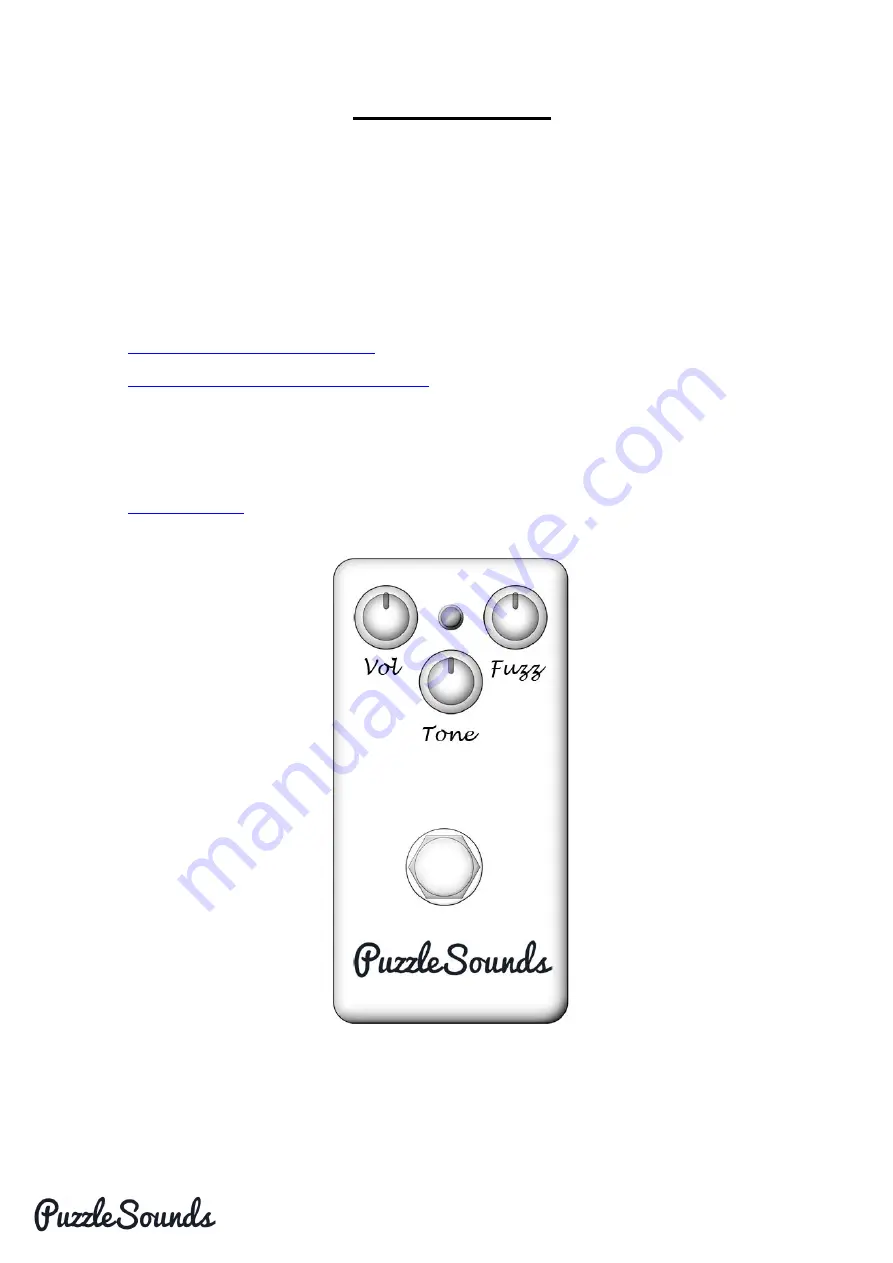 PuzzleSounds FIRE RED FUZZ Manual Download Page 2