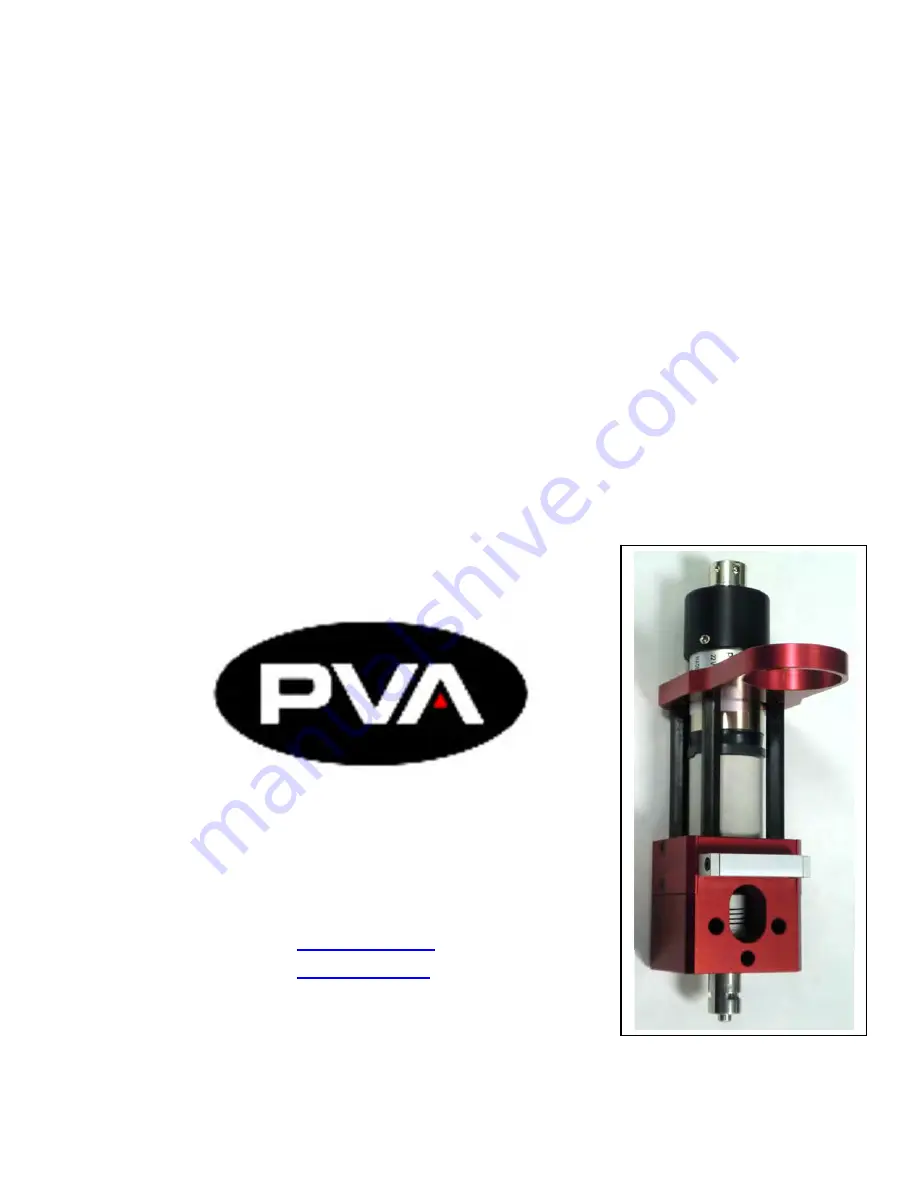 PVA SV200 Operation Manual Download Page 1