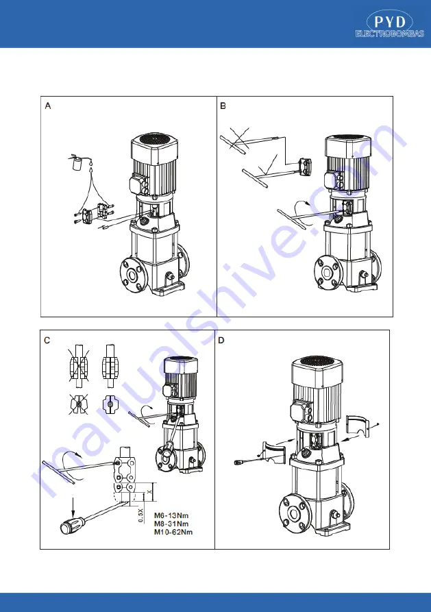 PYD Electrobombas VERTINOX Series Operating And Maintenance Manual Download Page 32