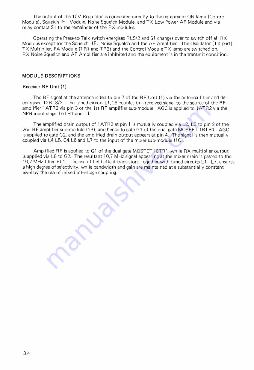 PYE OLYMPIC M201 Service Manual Download Page 30