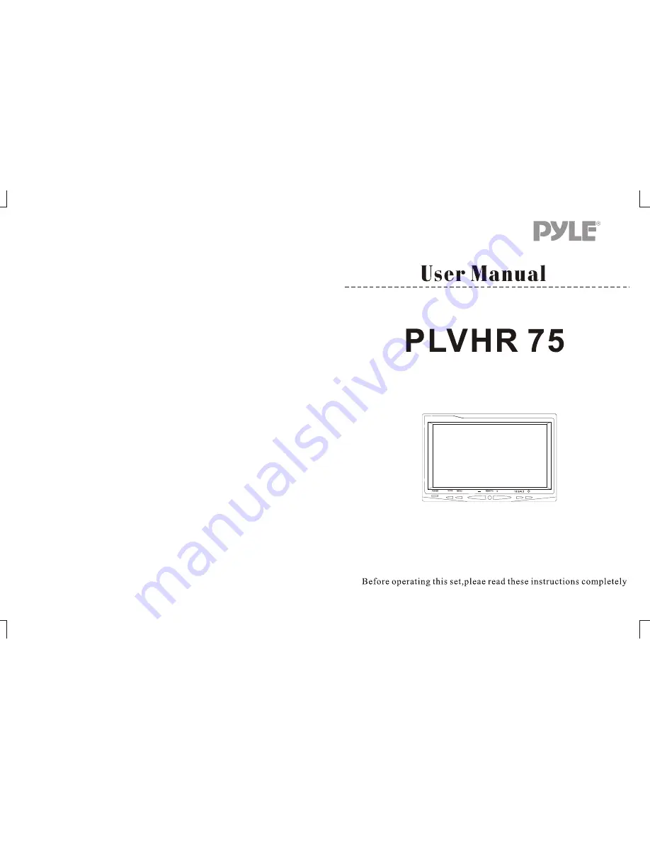 Pyle PLVHR75 User Manual Download Page 2