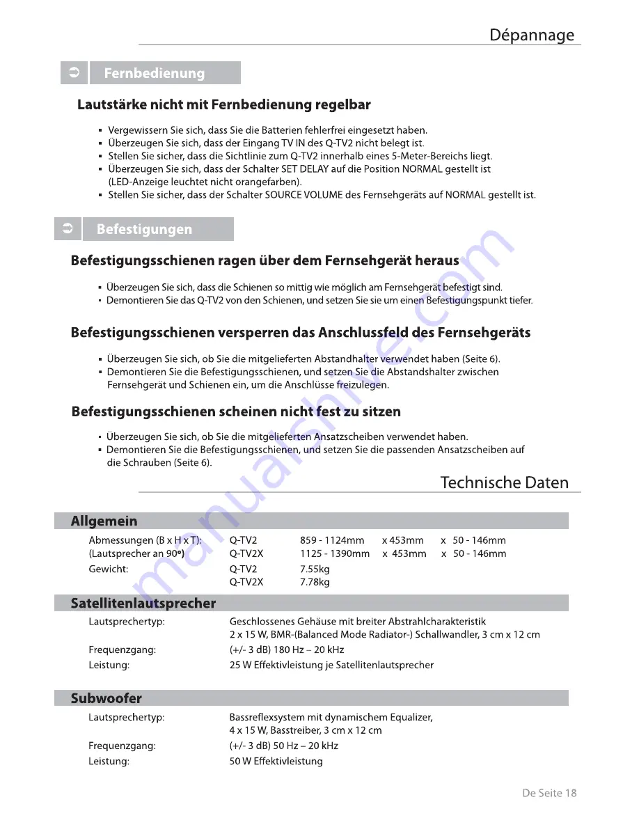 Q Acoustics Q-TV2 User Manual Download Page 101