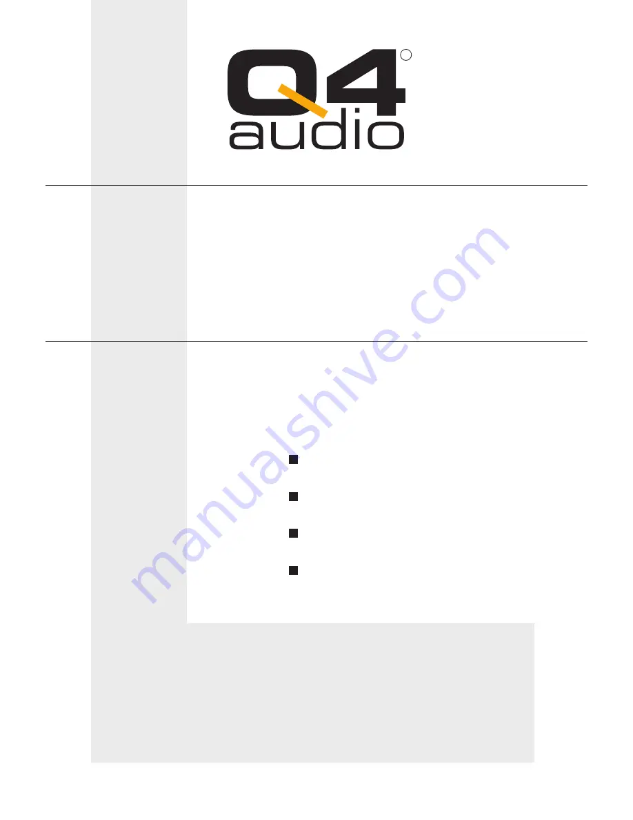 Q4 audio PTH 3 User Manual Download Page 1