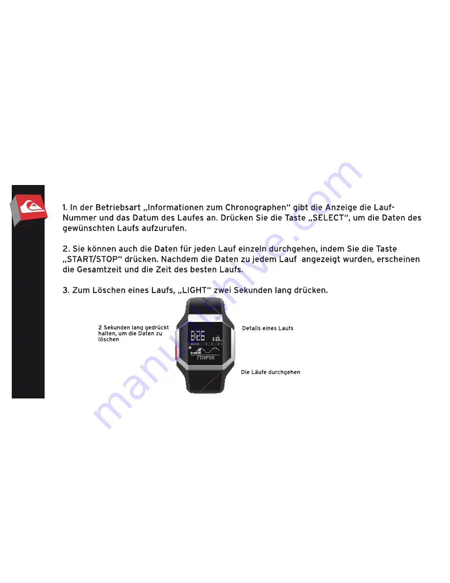 Quiksilver ADDICTIV Tide Watch System Instruction Manual Download Page 60