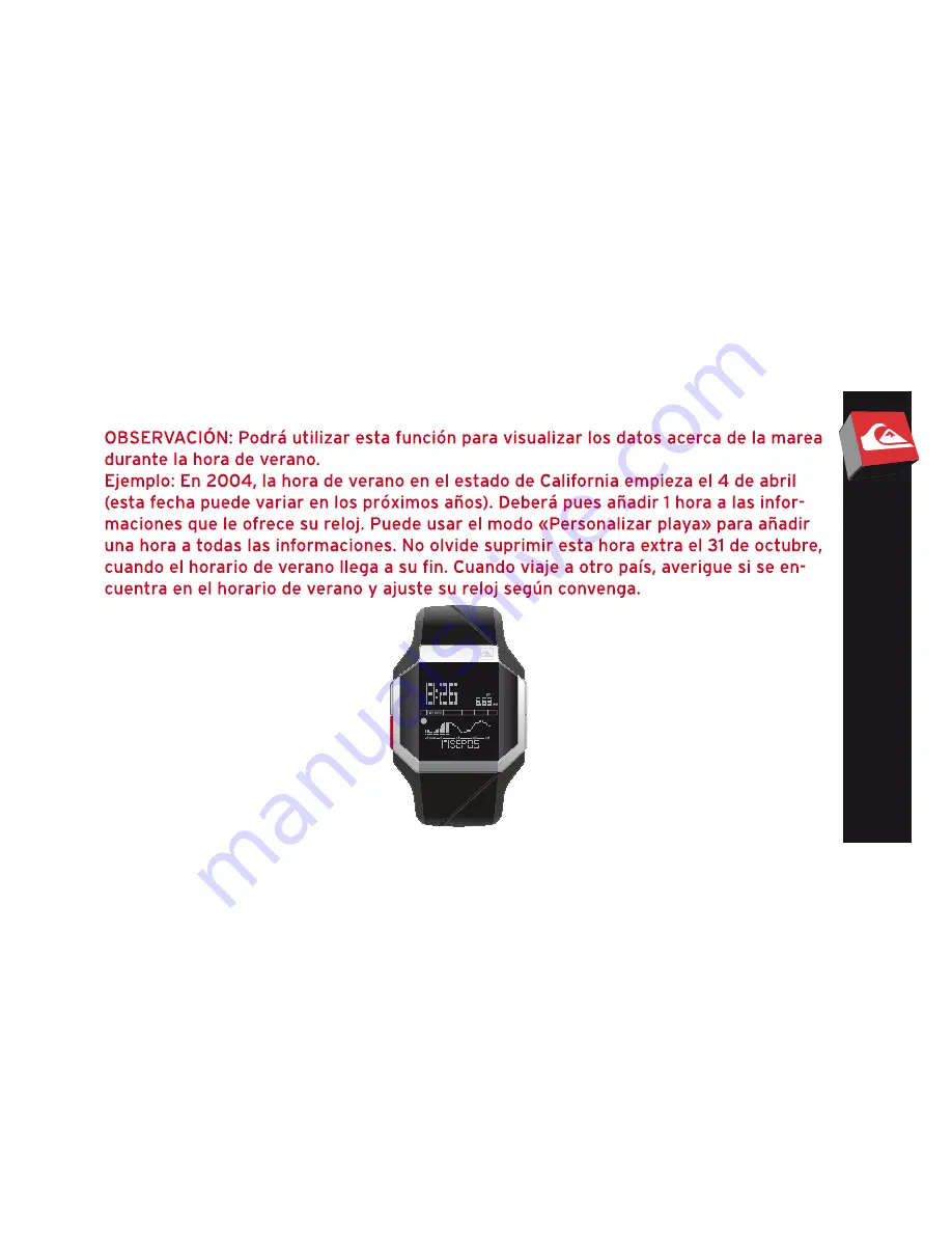 Quiksilver ADDICTIV Tide Watch System Instruction Manual Download Page 119