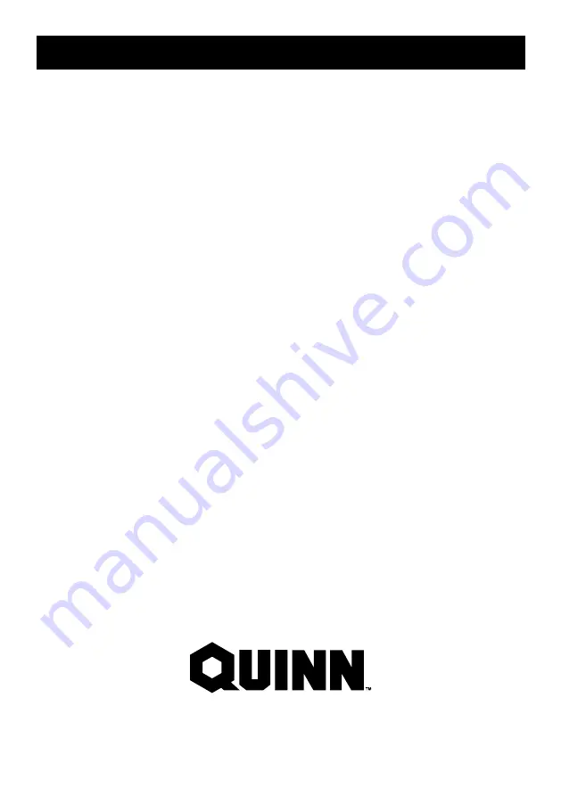 QUINN 58594 Owner'S Manual & Safety Instructions Download Page 8