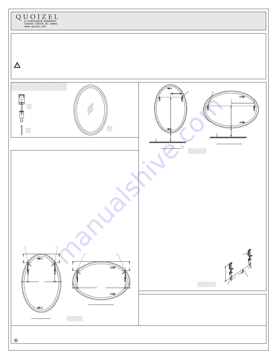 Quoizel QR2053 Assembly Instruction Sheet Download Page 1