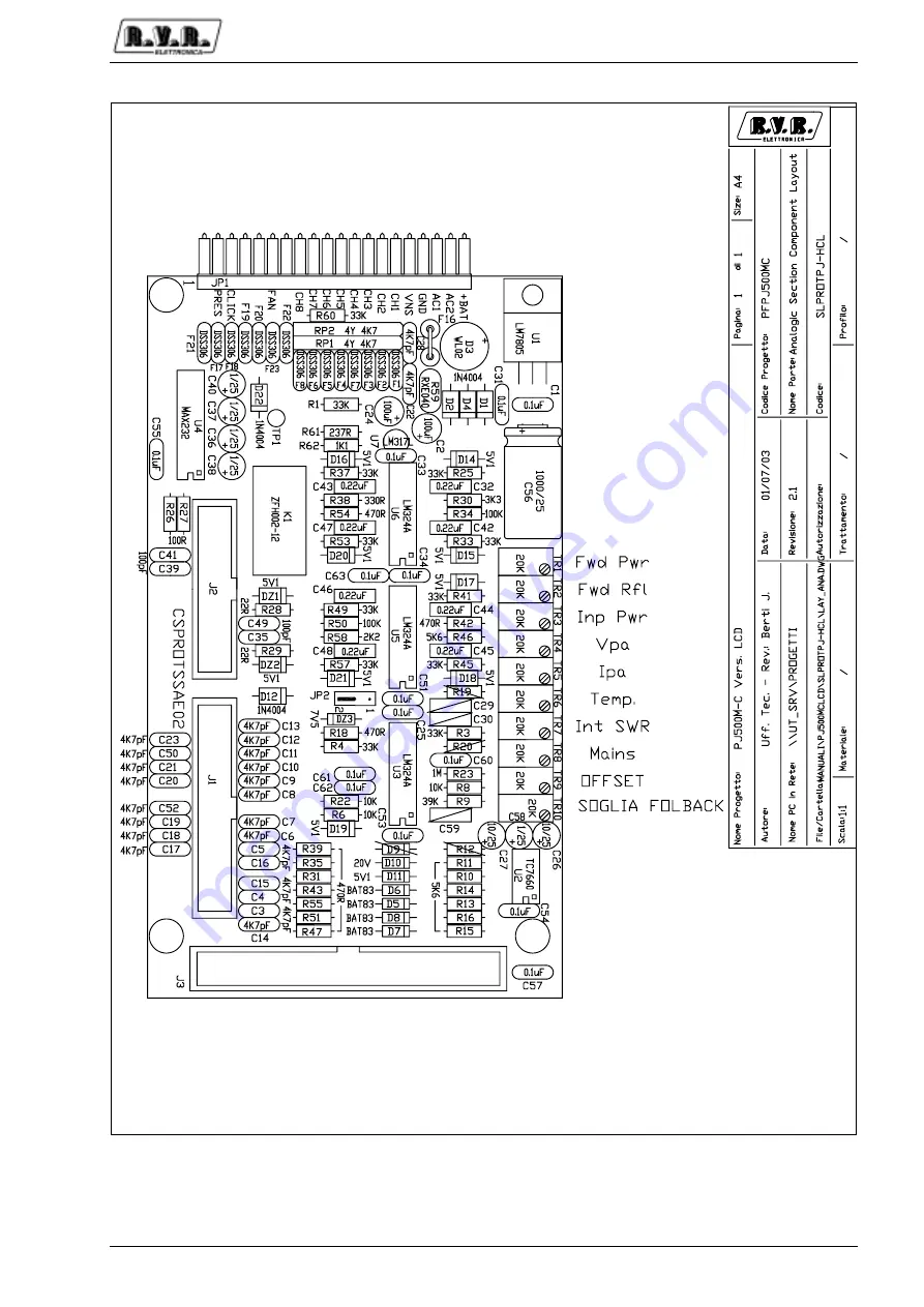 R.V.R. Elettronica PJ500M-C User Manual Download Page 89