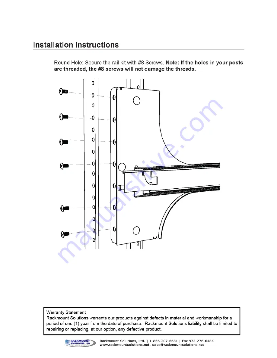 Rackmount 5URAIL-2900-EARS Installation Instructions Download Page 4