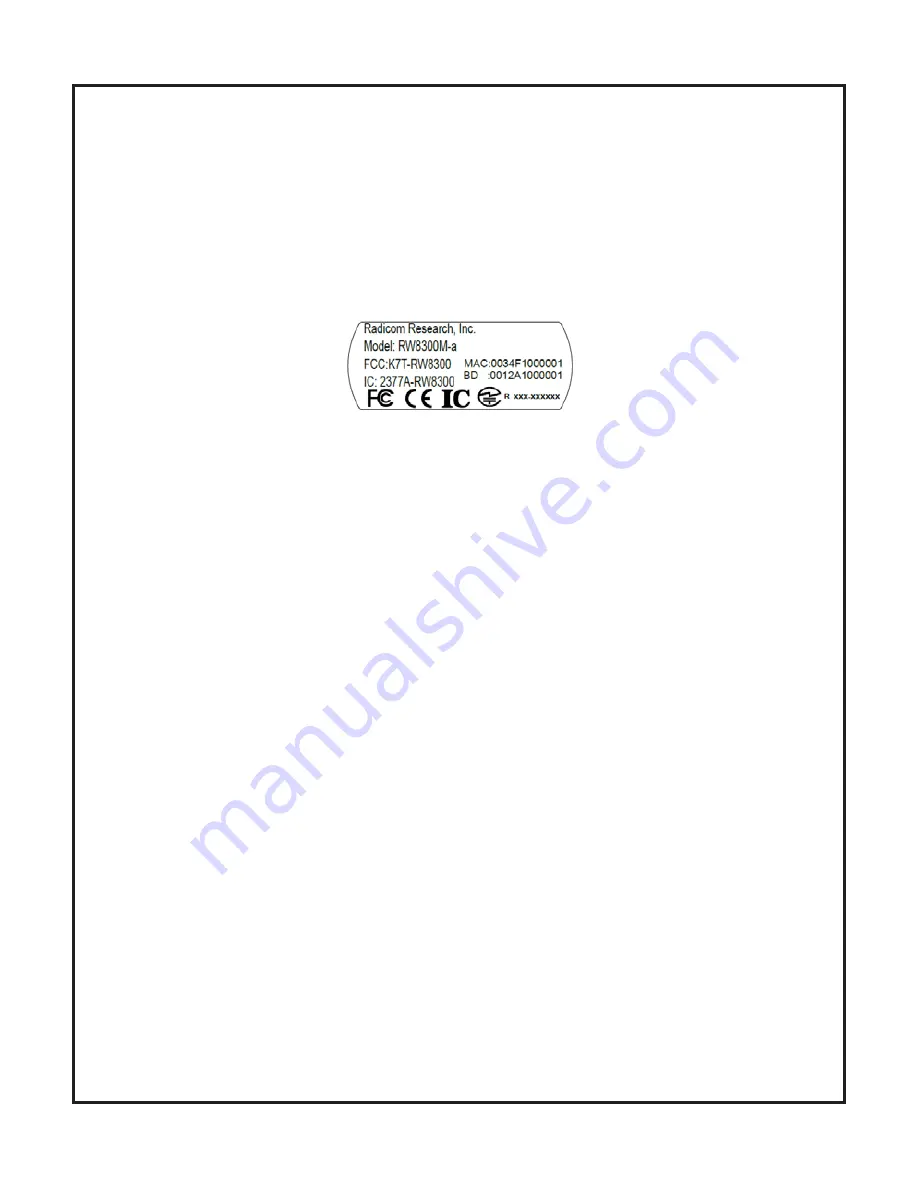 Radicom RW8300-MB2-H Designer'S Manual Download Page 57