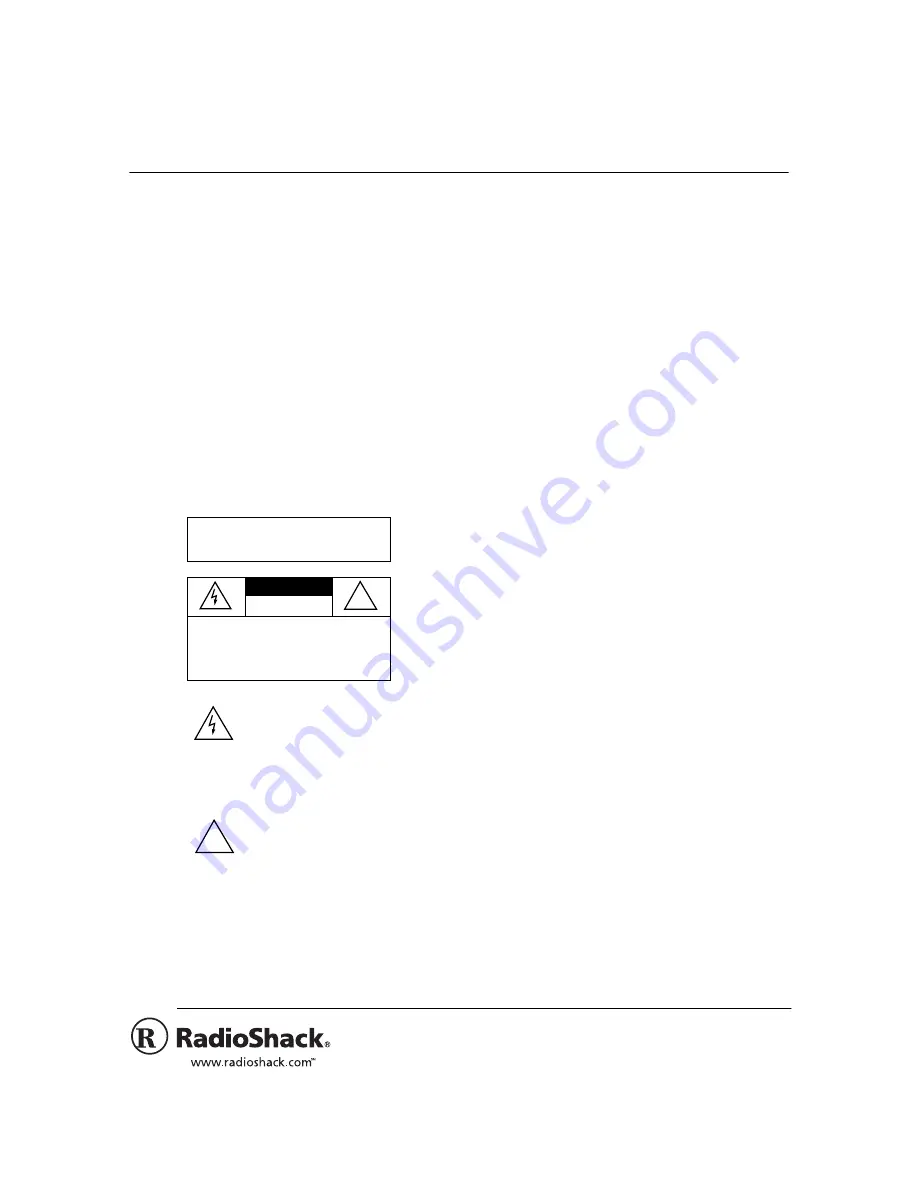 Radio Shack 08A01 Скачать руководство пользователя страница 1