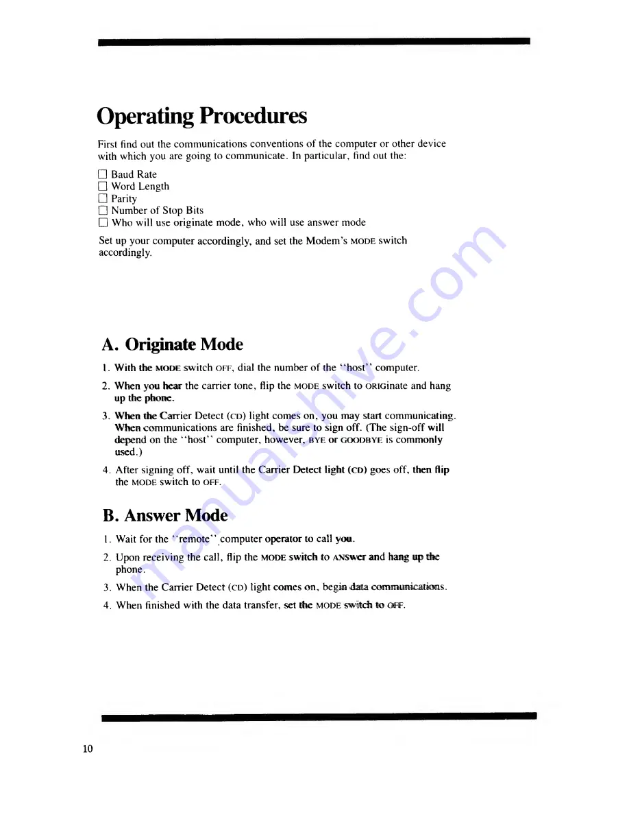 Radio Shack Modem I TRS-80 Owner'S Manual Download Page 10