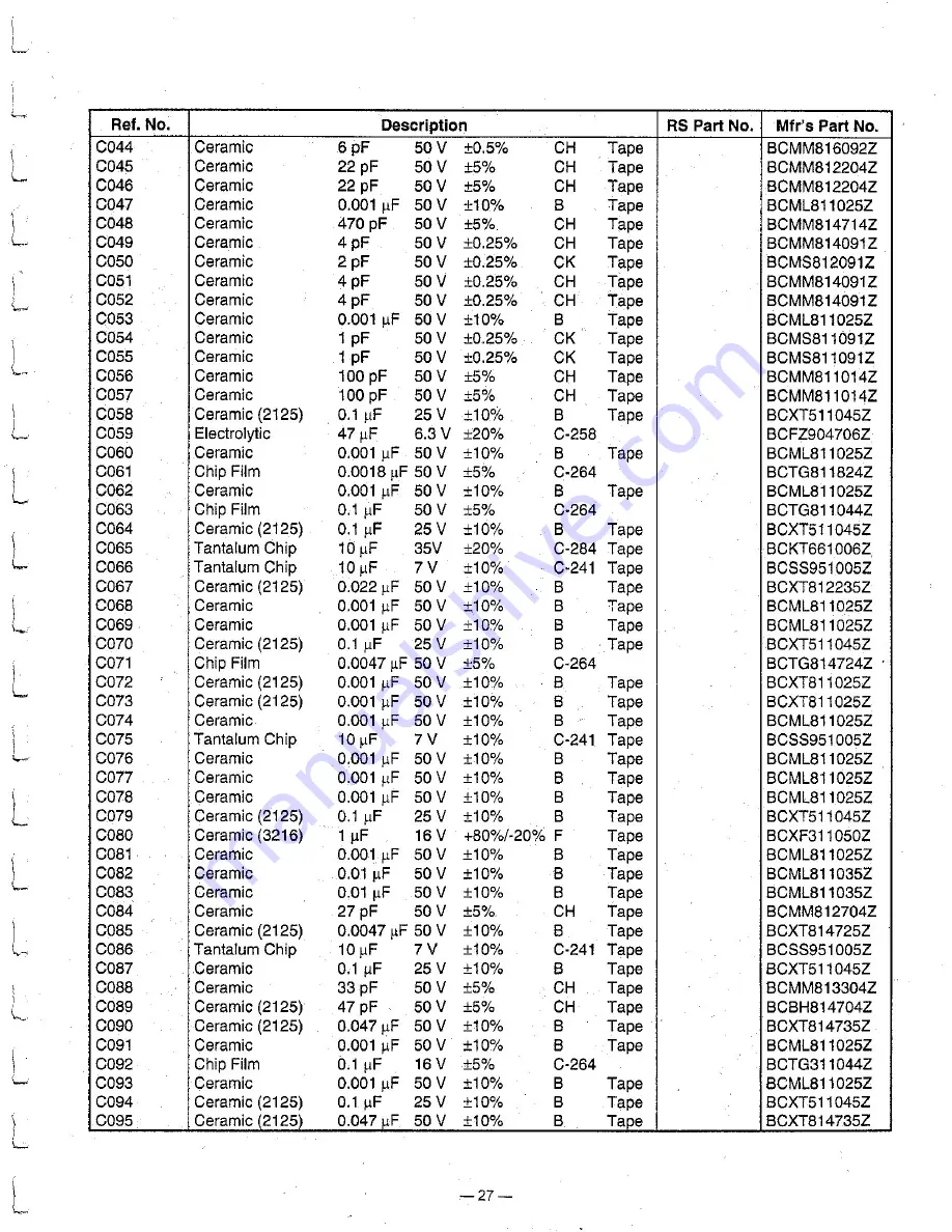 Radio Shack PRO-26 Service Manual Download Page 27