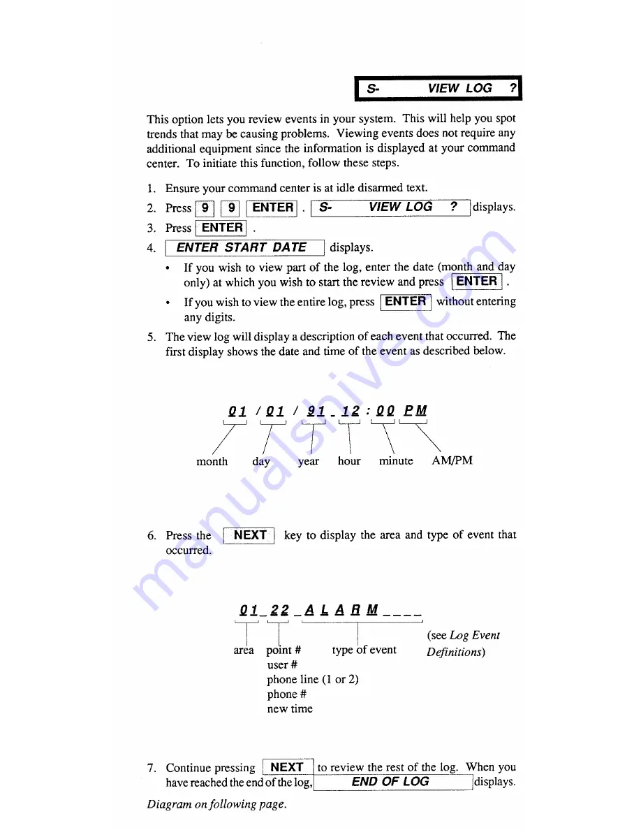 Radionics 7112 Owner'S Manual Download Page 62