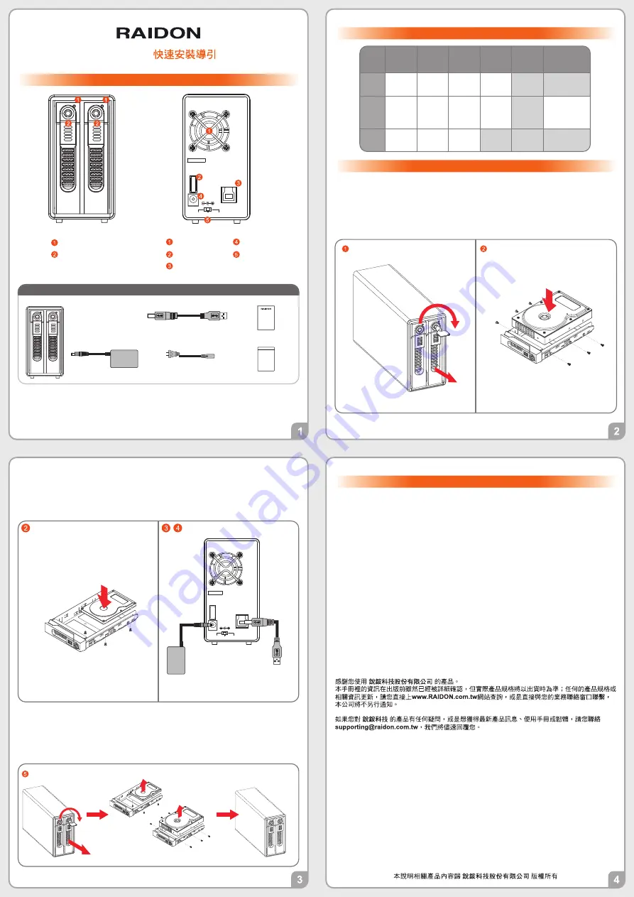 Raidon SafeTANK GR3660-B3 Quick Installation Manual Download Page 1