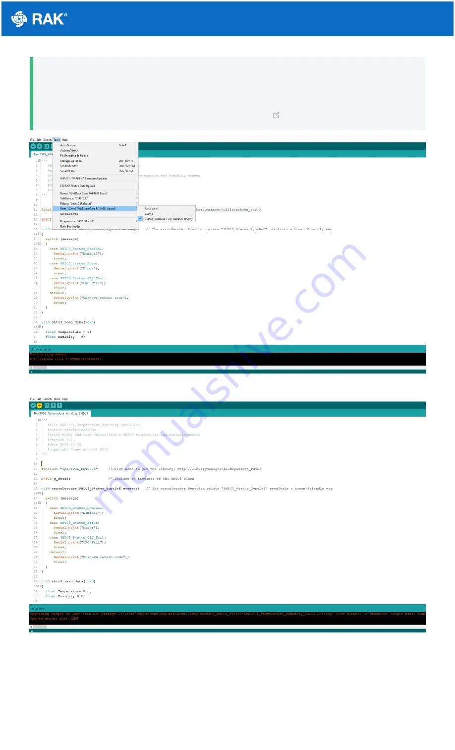 RAK RAK1901 Quick Start Manual Download Page 8