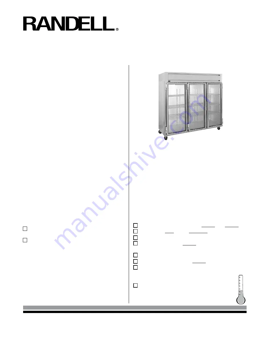 Randell 2031 Specifications Download Page 1