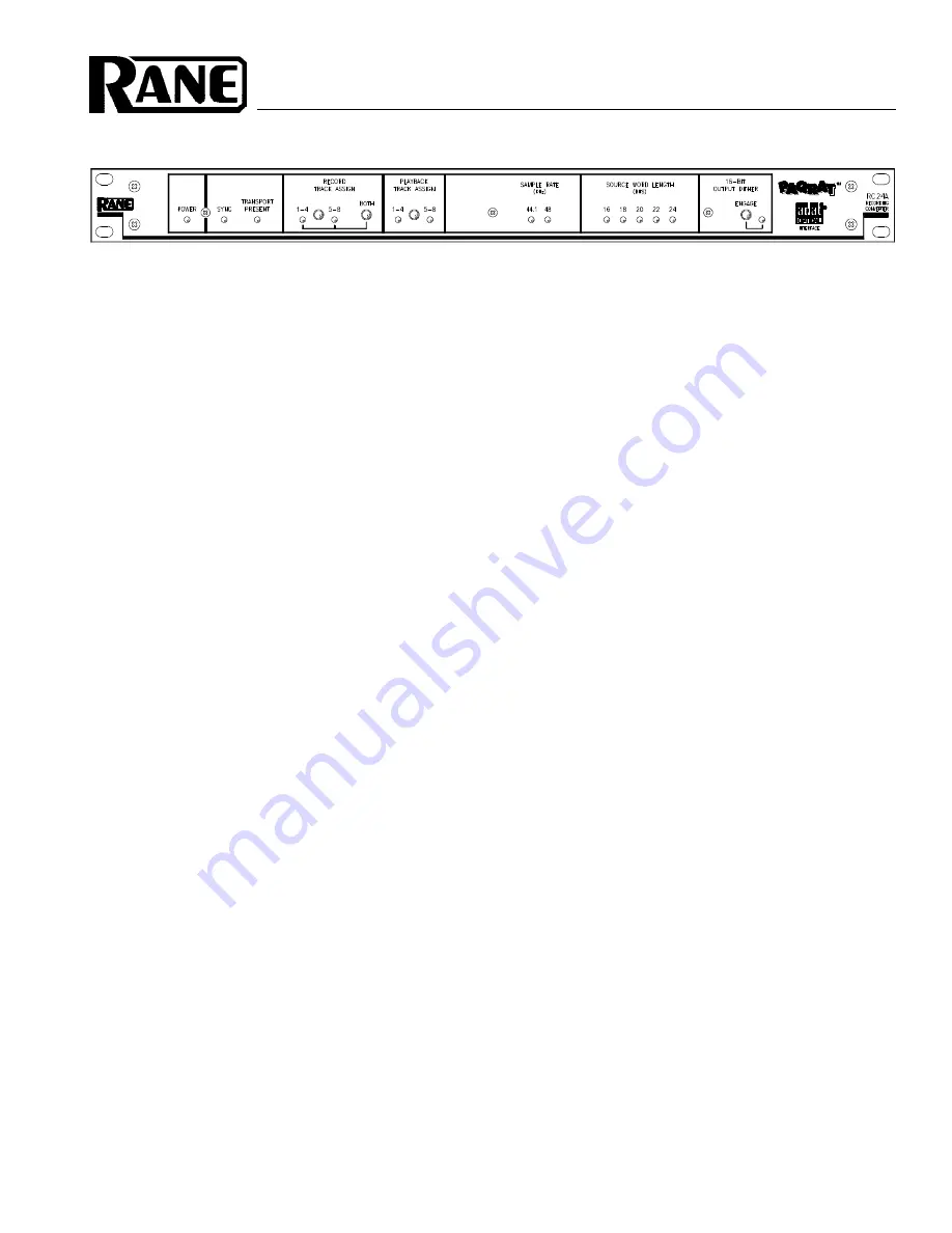 Rane PAQRAT Operating & Service Manual Download Page 1