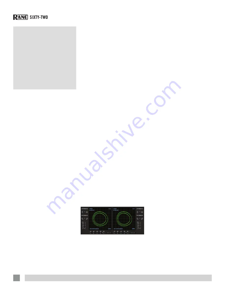 Rane SIXTY-TWO Operator'S Manual Download Page 18