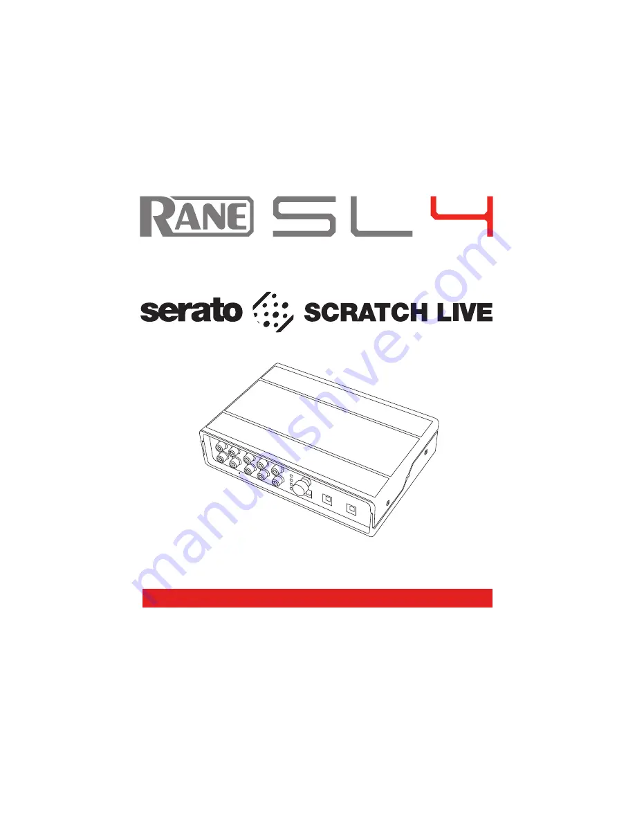 Rane SL3 Operator'S Manual Download Page 1