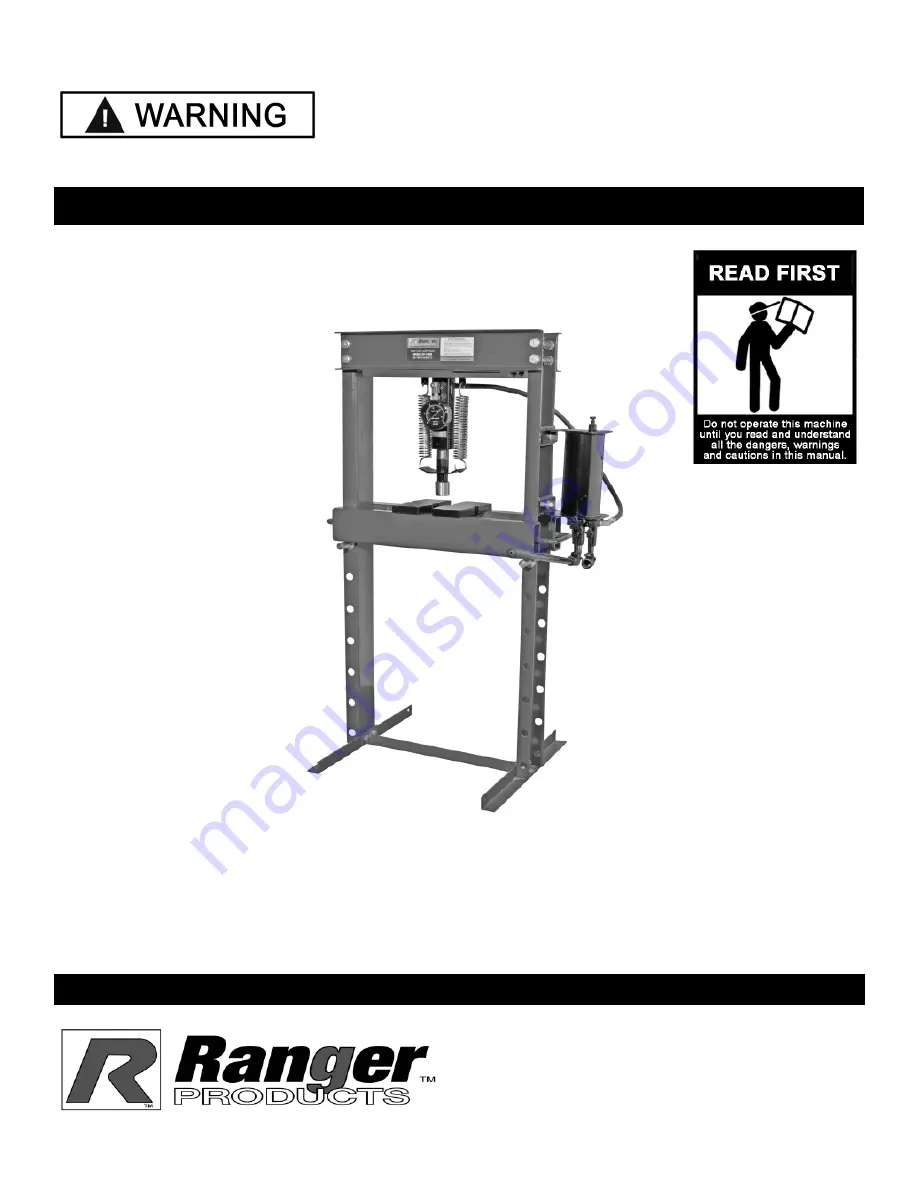 Ranger RP-20HD Installation And Operation Manual Download Page 1