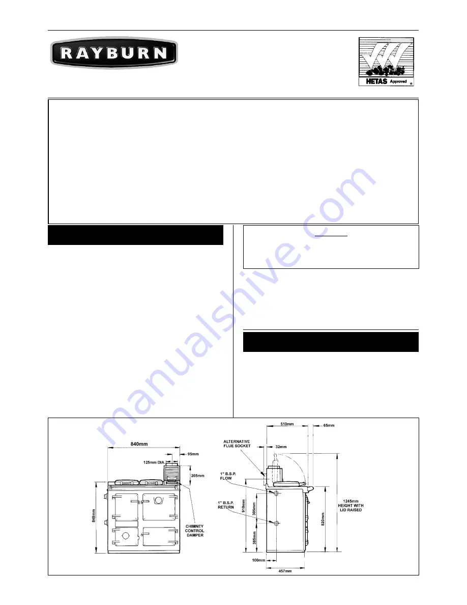 Rayburn 200S User Instructions Download Page 10