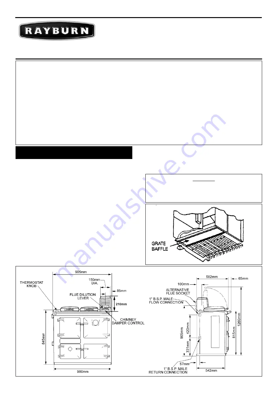 Rayburn Heatranger 8150M Manual Download Page 12